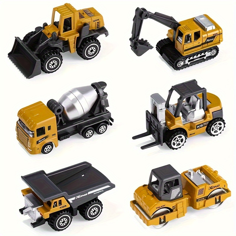 Set de 6 vehículos de construcción para niños