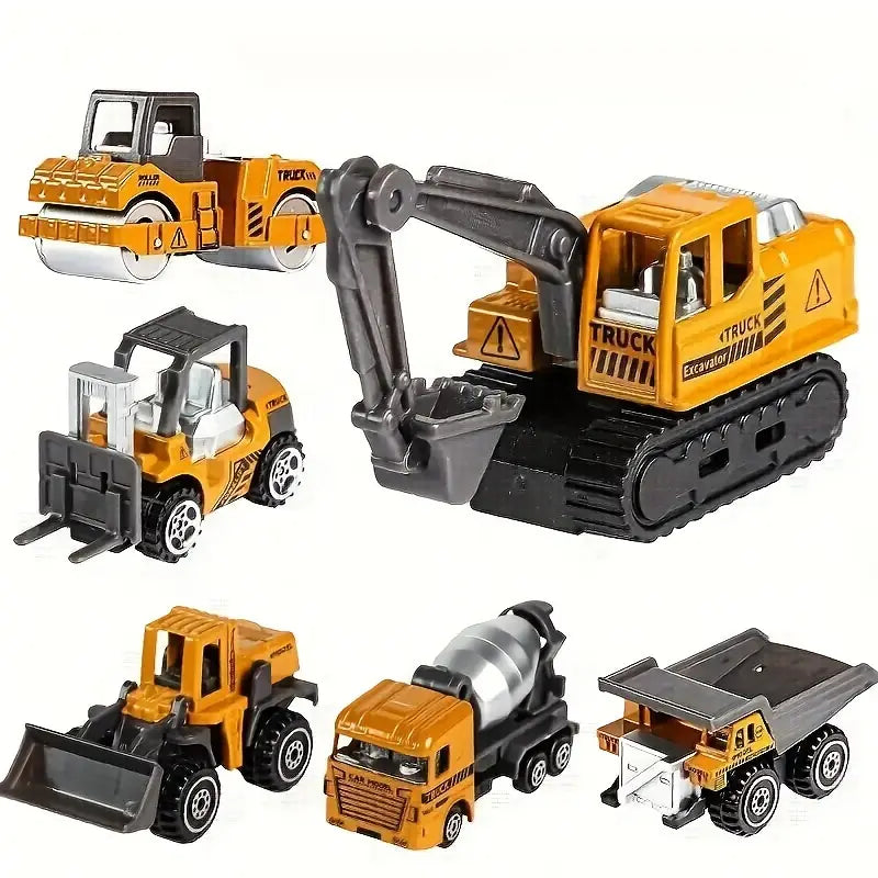 Set de 6 vehículos de construcción para niños