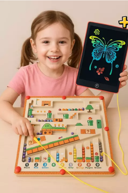Tablero De Laberinto Magnético - Juguete Educativo Para Ninos