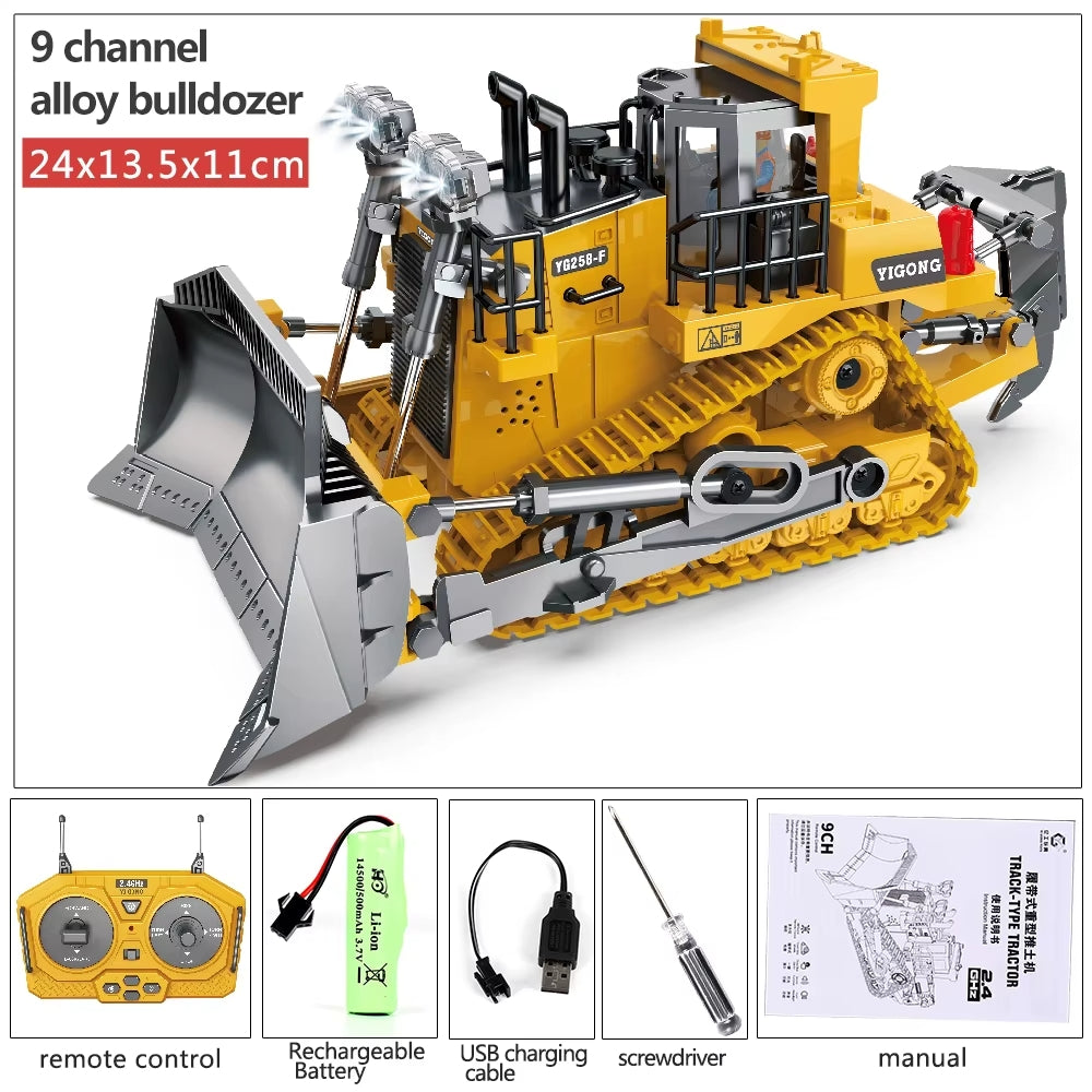 RETROS™ - Excavadora RC 9CH con Movimiento Realista y Alta Resistencia