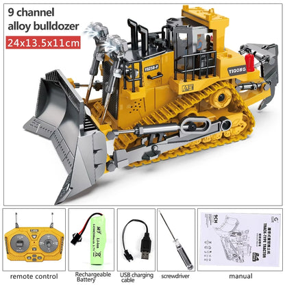 RETROS™ - Excavadora RC 9CH con Movimiento Realista y Alta Resistencia