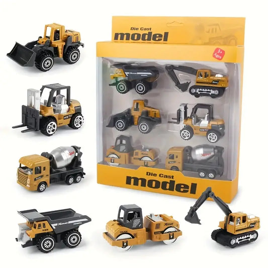 Set de 6 vehículos de construcción para niños