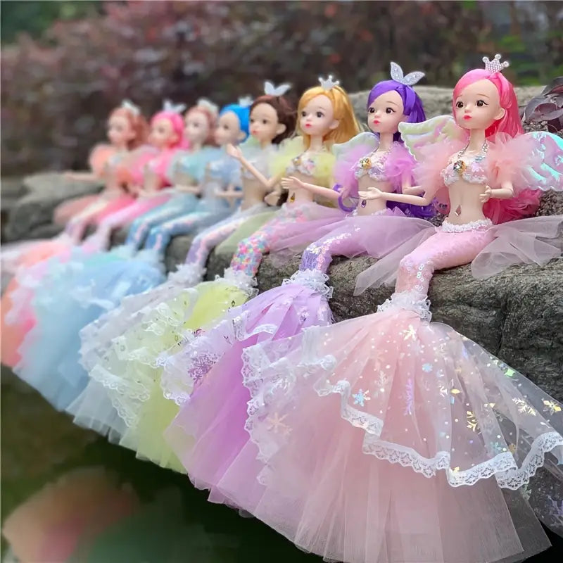 Muñeca Sirena con Cola Brillante y Corona – 45 cm de Magia